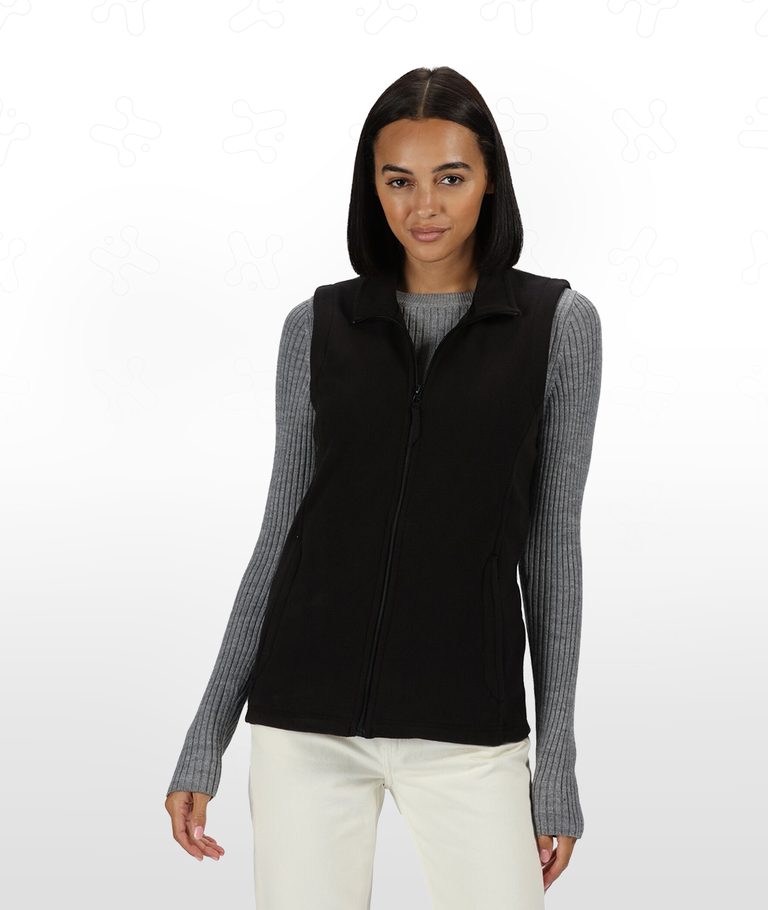 Women's Full Zip Micro Fleece Bodywarmer