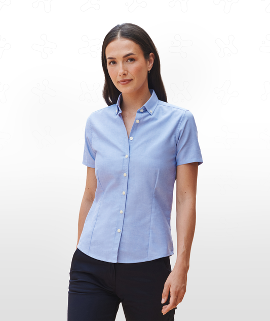 Women's Modern Short Sleeve Oxford Shirt