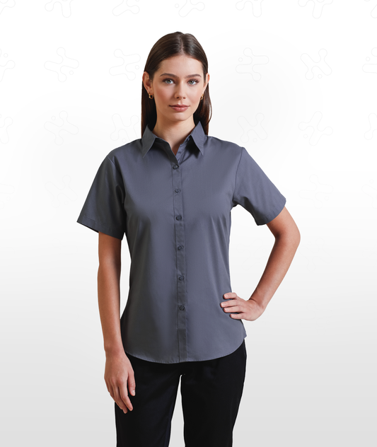 Women's Short Poplin Sleeve Blouse