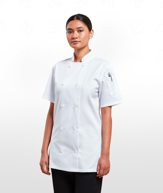 Women's Short Sleeve Chef's Jacket