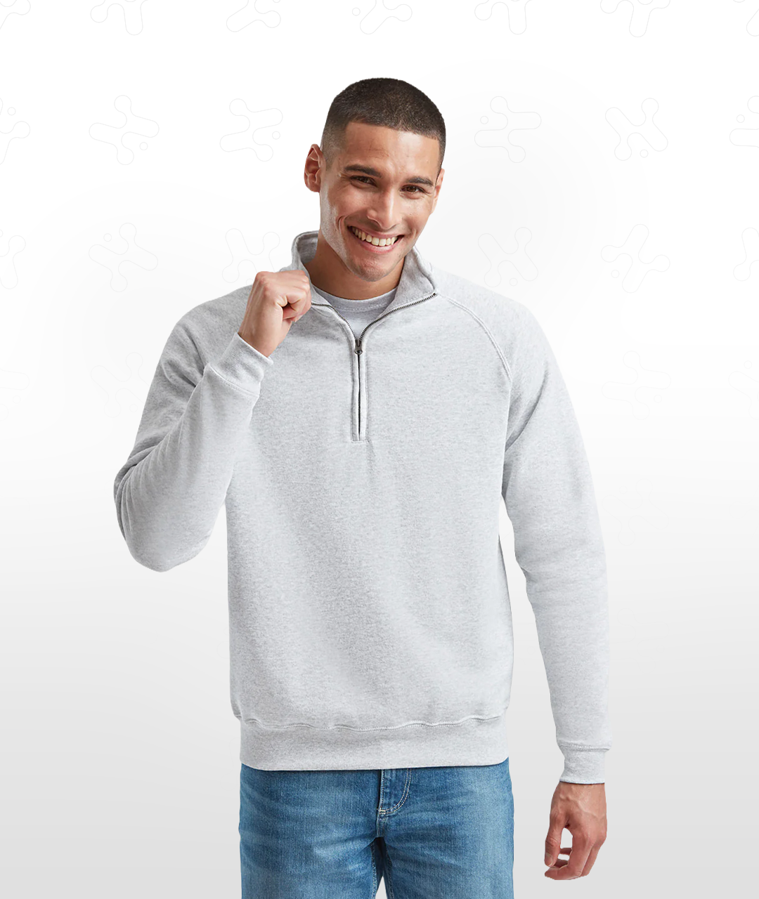 Classic 80/20 Zip Neck Sweatshirt