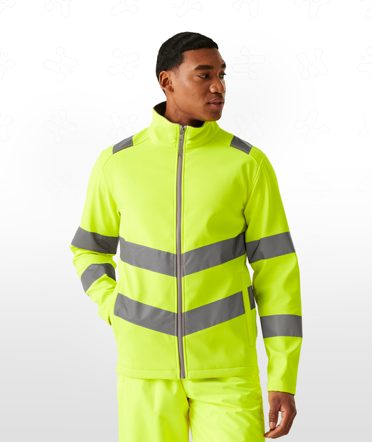 Hi-Vis Pro Contract Ablaze 2-Layer Softshell Jacket