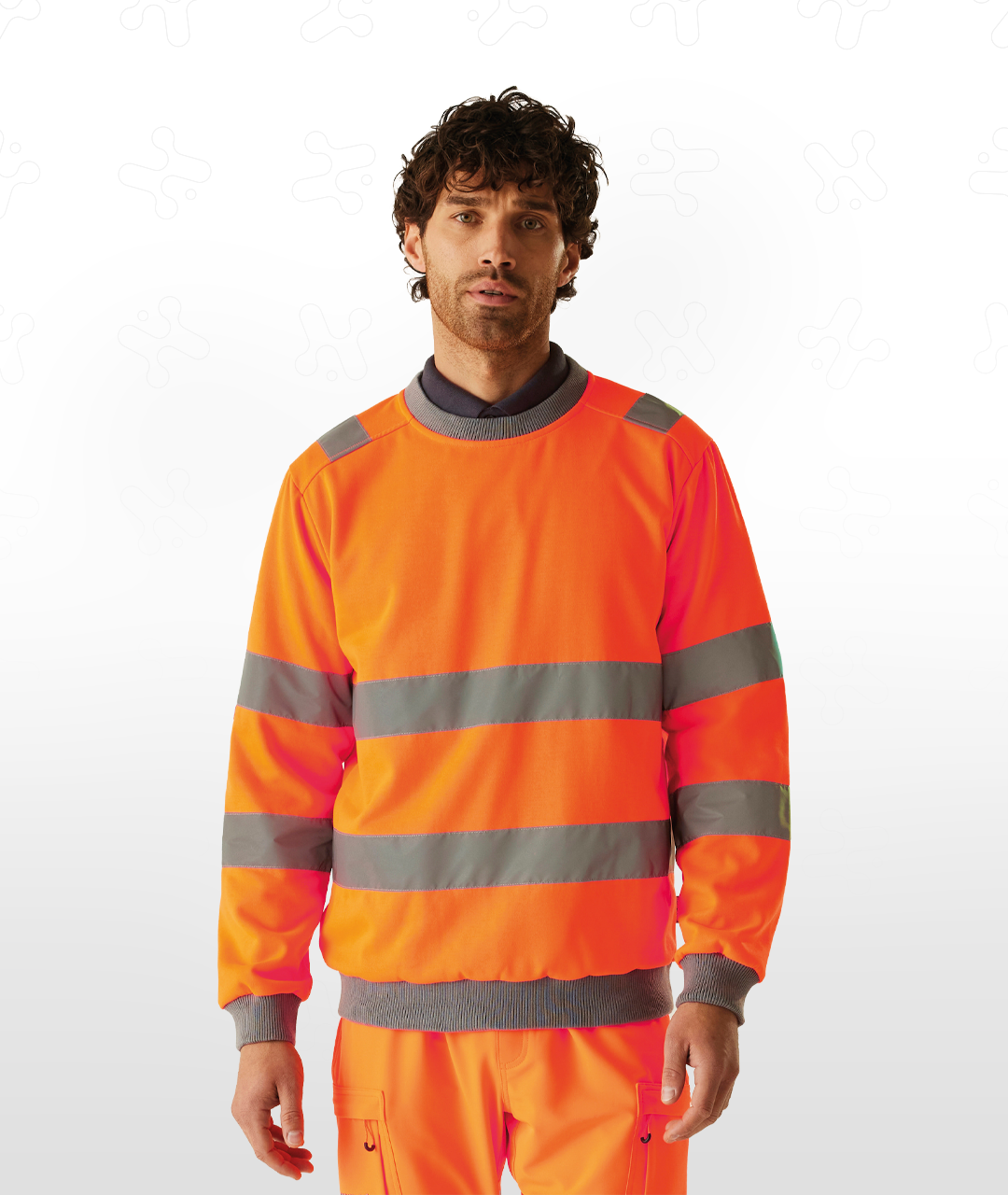 Hi-Vis Pro Contrast Crew Neck Sweatshirt